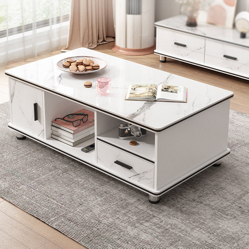 Artificial Wood Coffee or End Table Rectangular Coffee Table with Storage