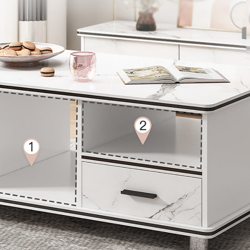 Artificial Wood Coffee or End Table Rectangular Coffee Table with Storage