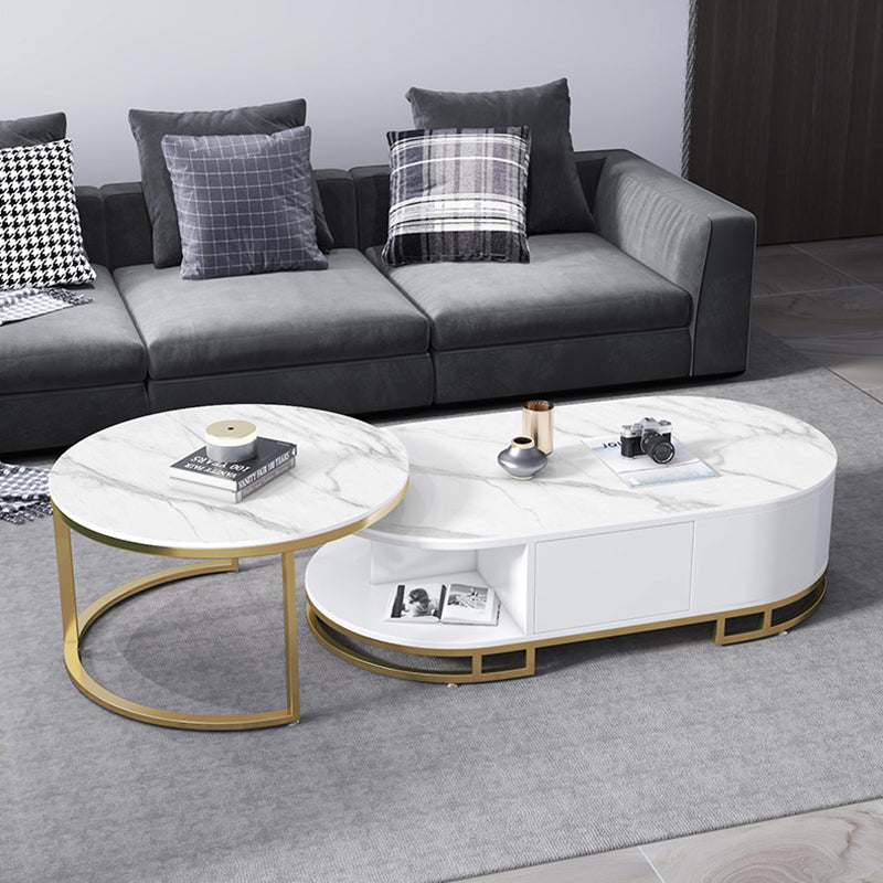 No Distressing Glam Side Table Living Room End Table with 3 Drawers