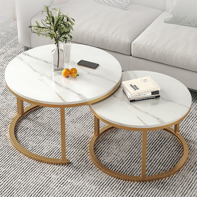 Round Coffee Or End Table Glam Drum Coffee Table in Black and White
