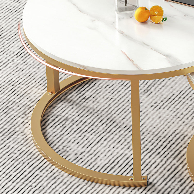 Round Coffee Or End Table Glam Drum Coffee Table in Black and White
