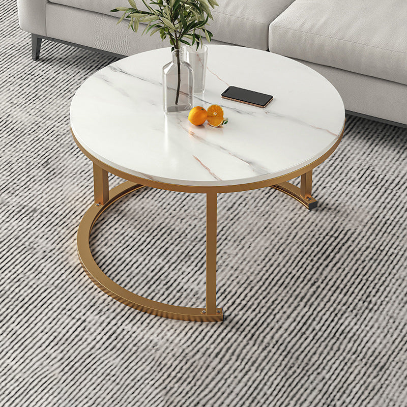 Round Coffee Or End Table Glam Drum Coffee Table in Black and White