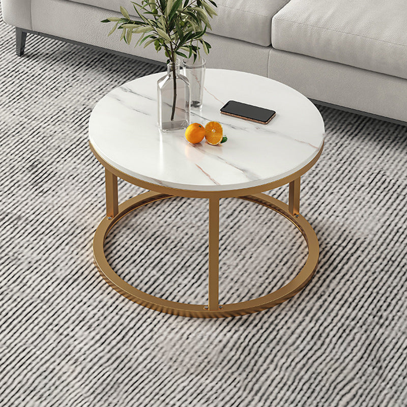 Round Coffee Or End Table Glam Drum Coffee Table in Black and White