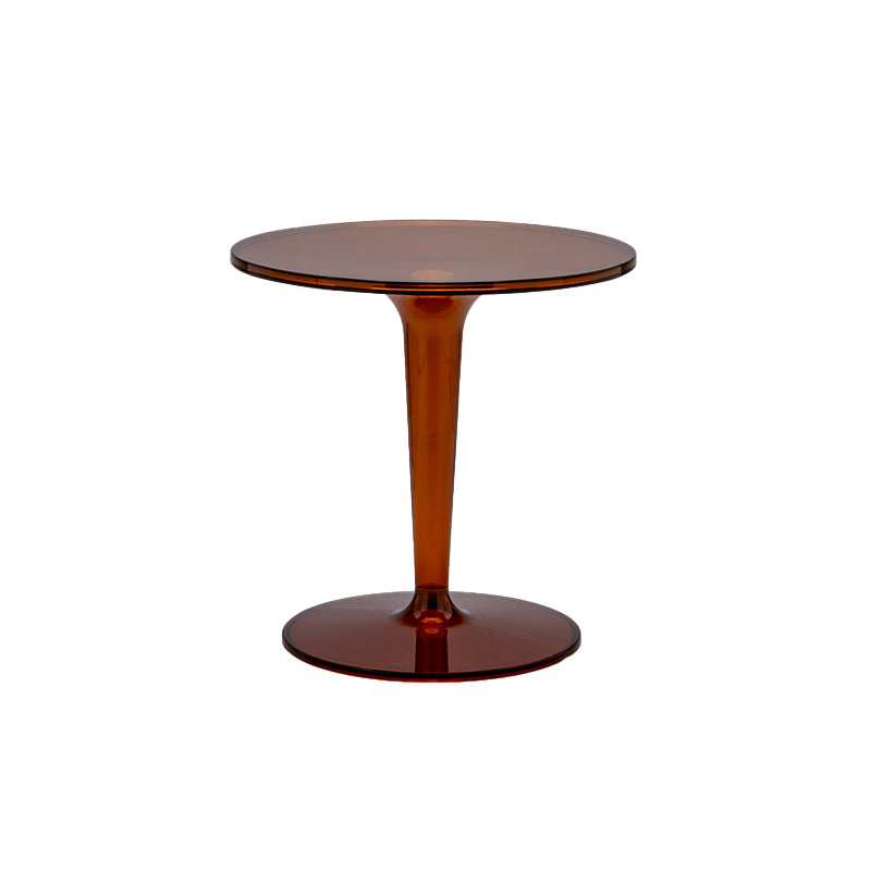 Plastic Round Side End Table 19.09" Wide Pedestal Sofa Side Accent Table