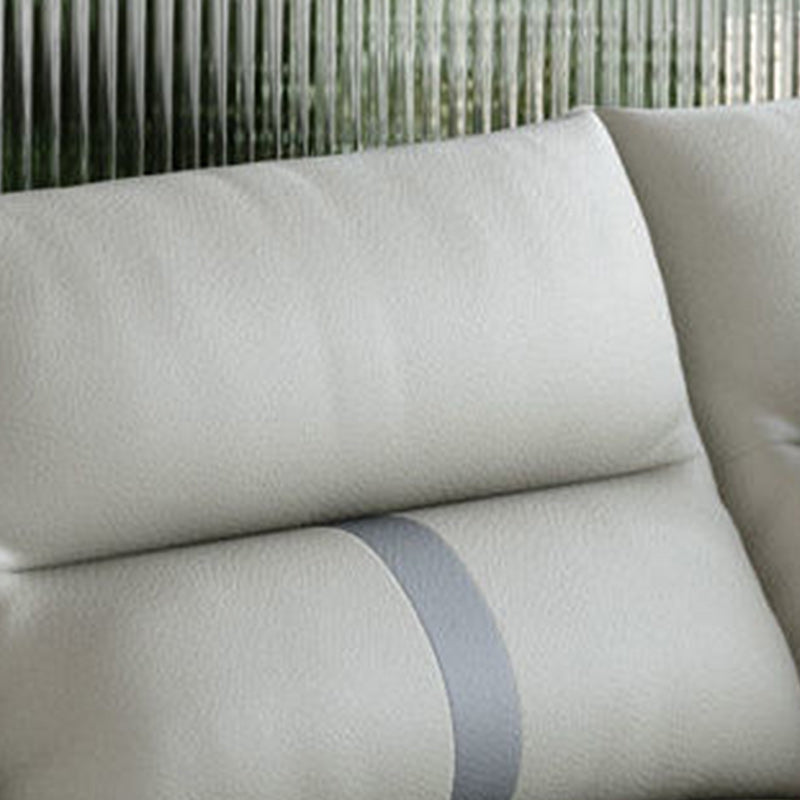 70" Wide Contemporary Sectional Sofa Leather Modular Sectional