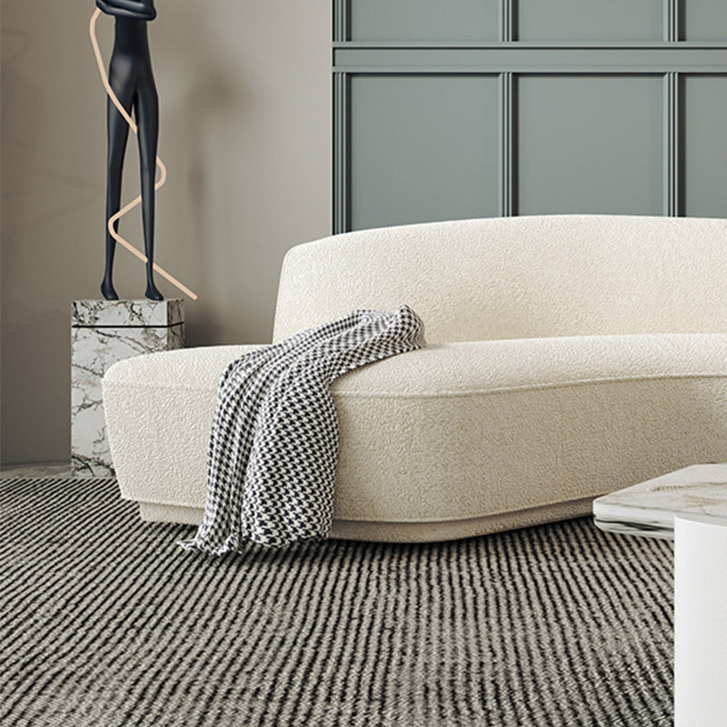 30" Wide Contemporary Sectional Sofa Fabric Curved Corner Sectional