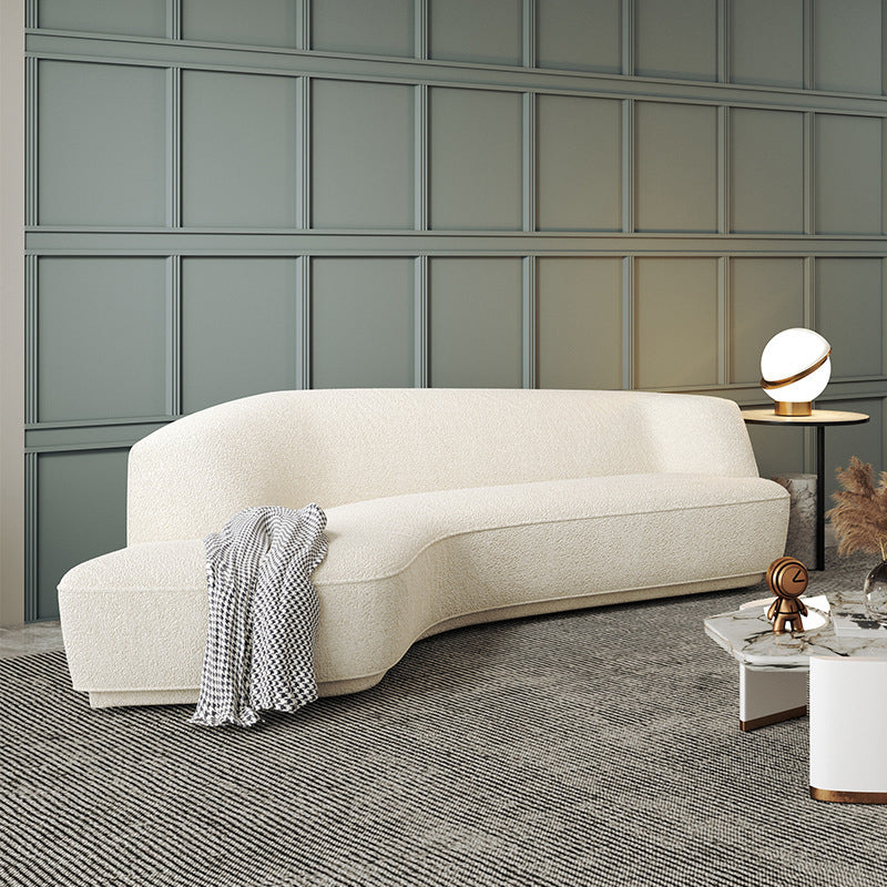 30" Wide Contemporary Sectional Sofa Fabric Curved Corner Sectional