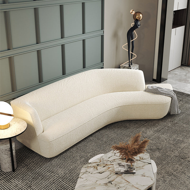 30" Wide Contemporary Sectional Sofa Fabric Curved Corner Sectional