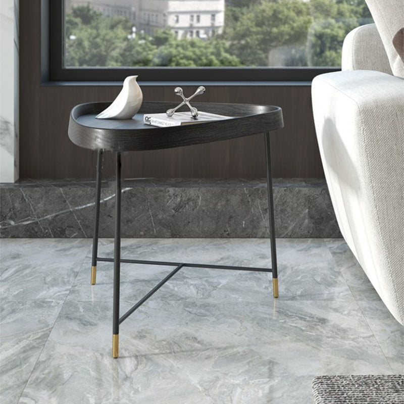 Modern Solid Wood End Table Cross Legs Corner Table for Living Room