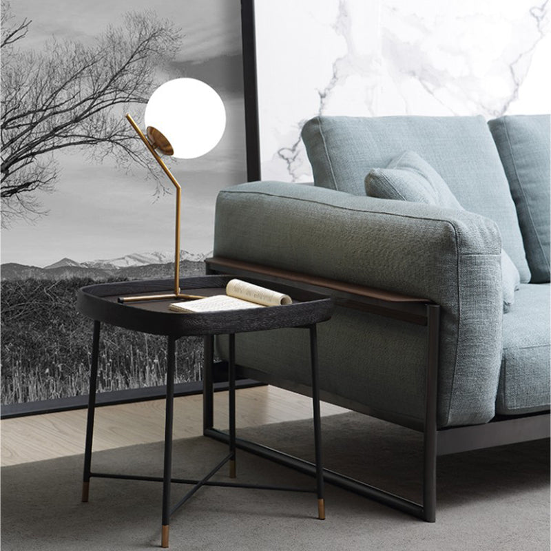Modern Solid Wood End Table Cross Legs Corner Table for Living Room