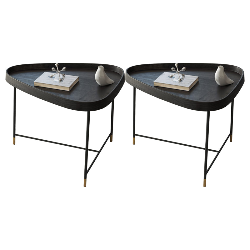 Modern Solid Wood End Table Cross Legs Corner Table for Living Room