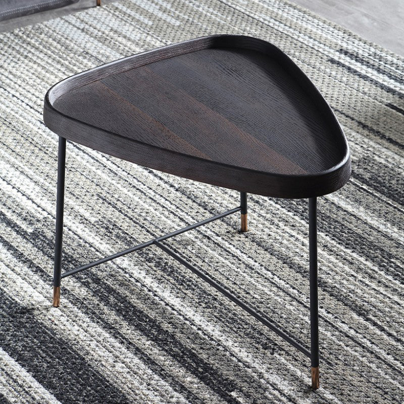 Modern Solid Wood End Table Cross Legs Corner Table for Living Room