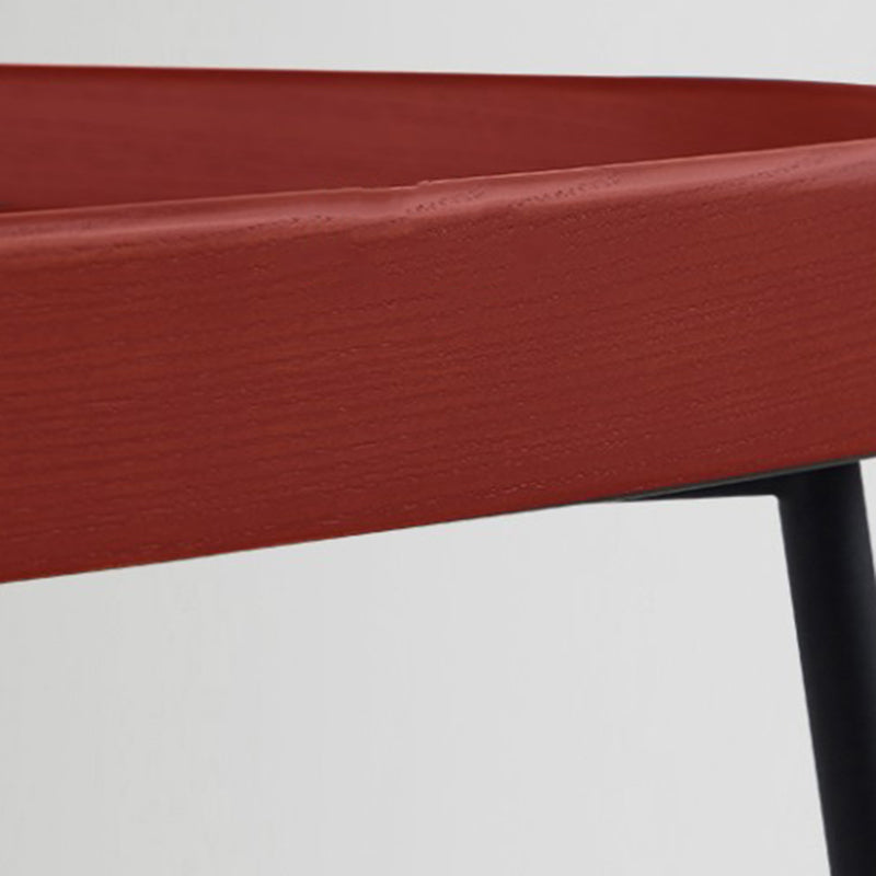 Modern Solid Wood End Table Cross Legs Corner Table for Living Room