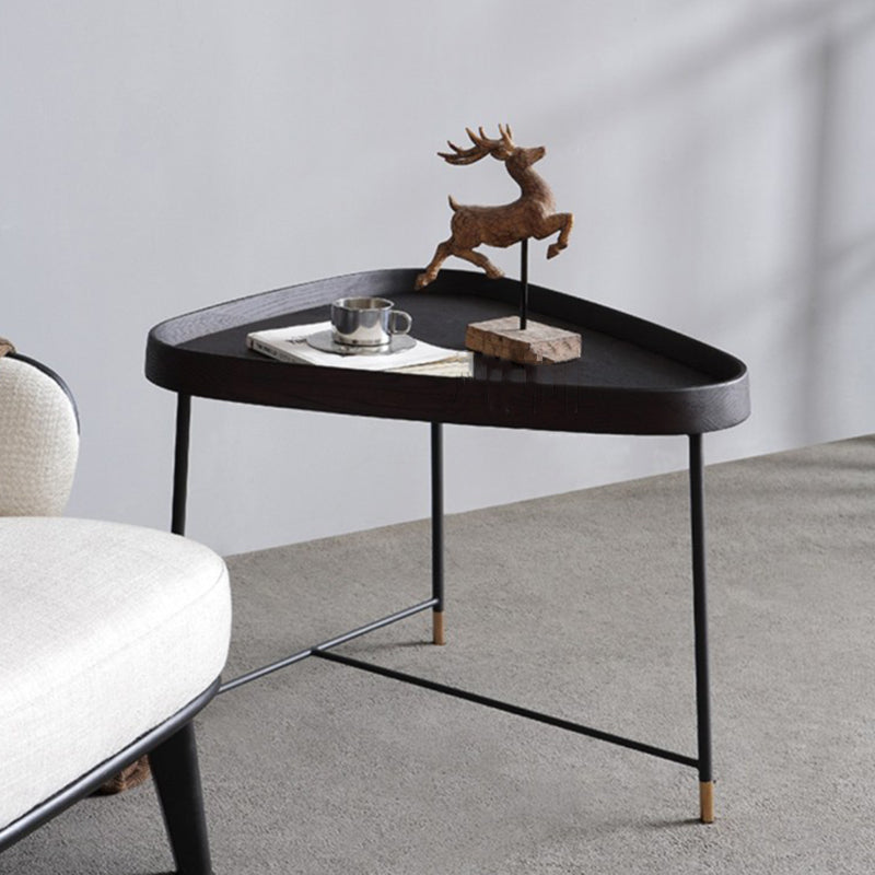 Modern Solid Wood End Table Cross Legs Corner Table for Living Room