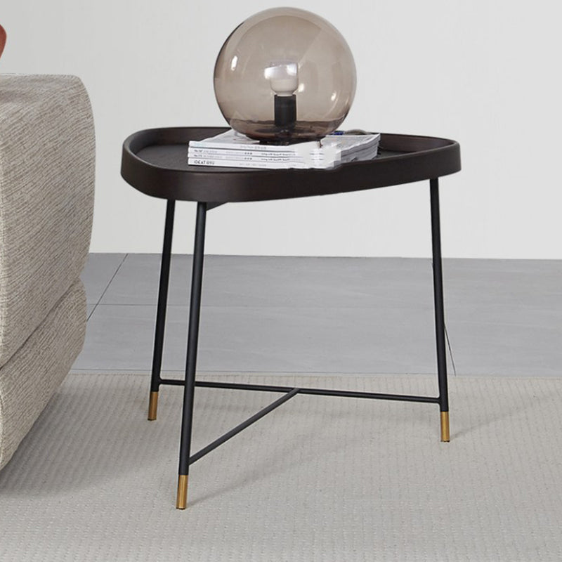 Modern Solid Wood End Table Cross Legs Corner Table for Living Room