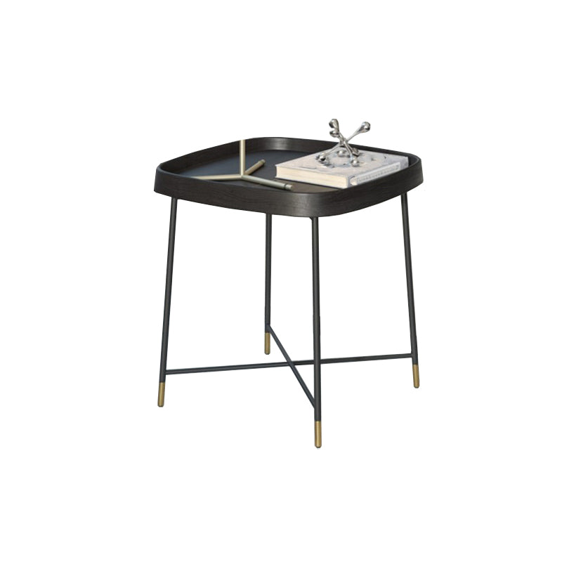 Modern Solid Wood End Table Cross Legs Corner Table for Living Room