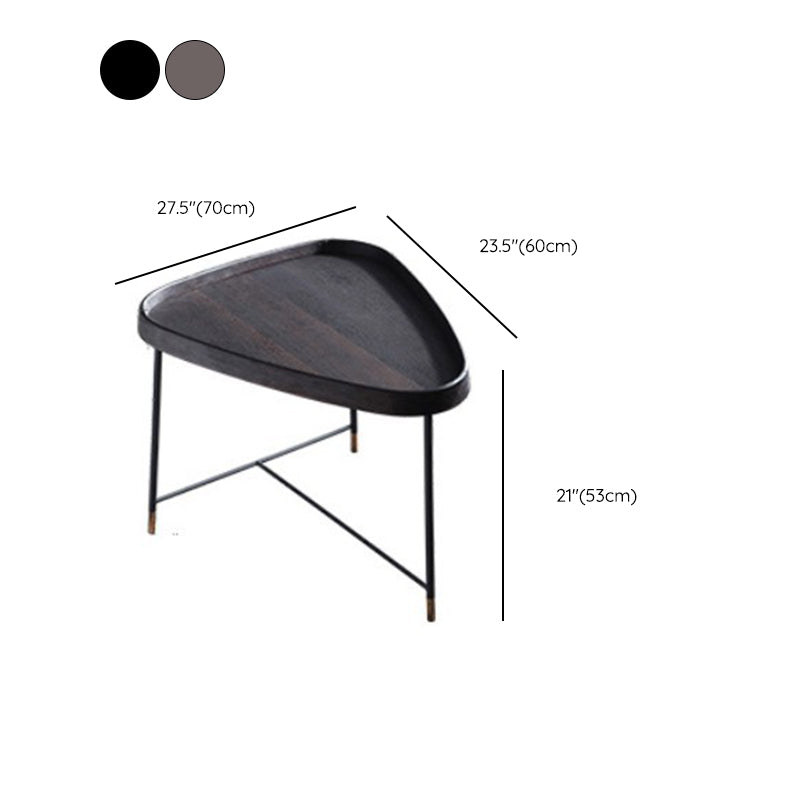 Modern Solid Wood End Table Cross Legs Corner Table for Living Room