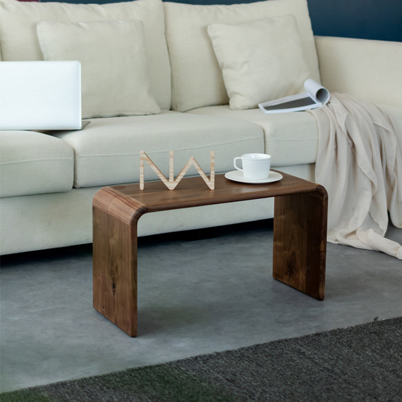 Solid Wood End Table Rectangular Corner Table for Living Room