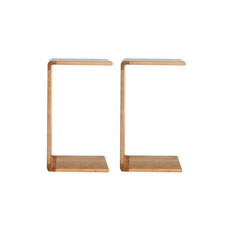 Solid Wood End Table Rectangular Corner Table for Living Room