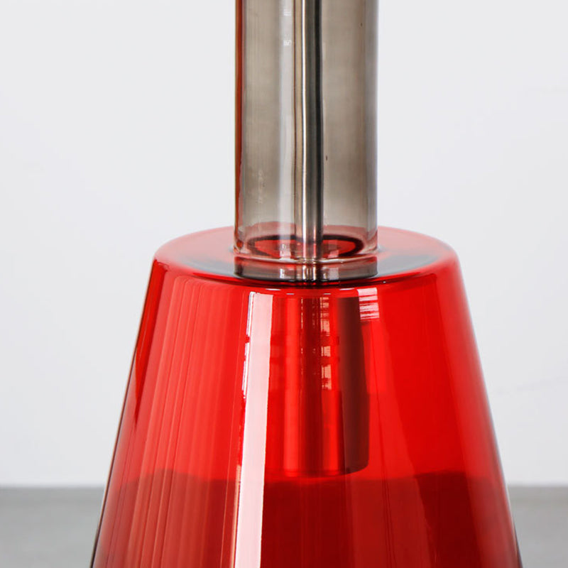 Contemporary Glass Pedestal Round Living Room Glass Top Side Table