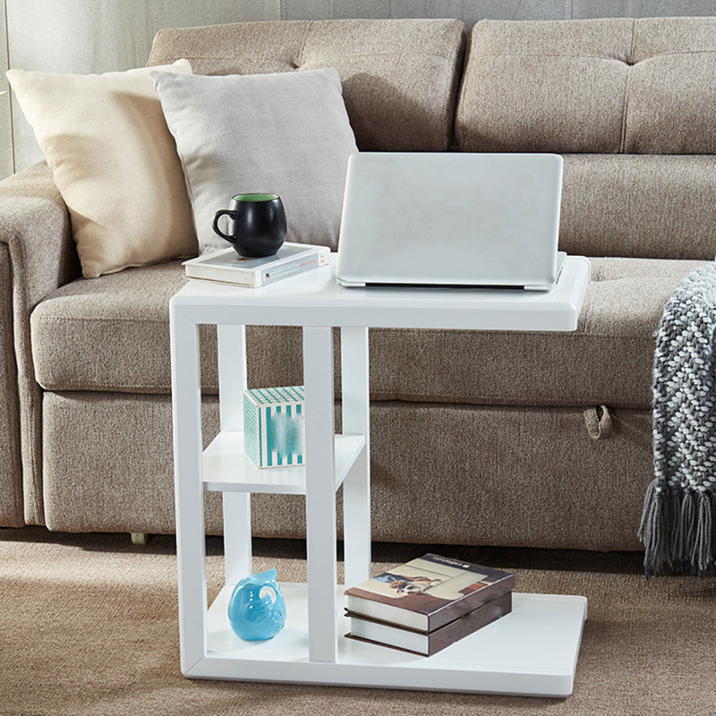 Modern Solid Wood End Table Rectangular Corner Table for Living Room