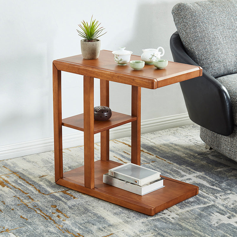 Modern Solid Wood End Table Rectangular Corner Table for Living Room