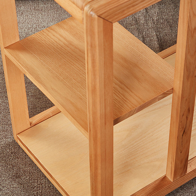 Modern Solid Wood End Table Rectangular Corner Table for Living Room