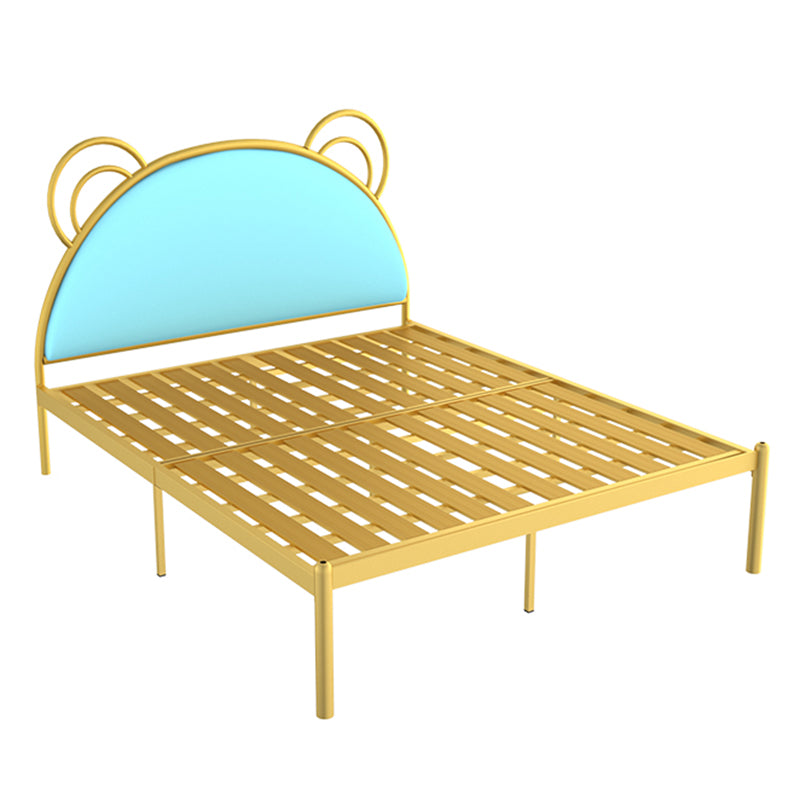 Glam Metal Frame Standard Bed, with Headboard Bed for Bedroom