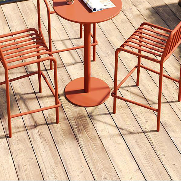 Modern Outdoor Bar Height Set 1/2/3/4 Pcs Metal Matte Finish Bar Set