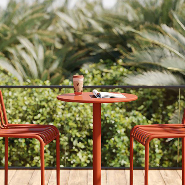 Modern Outdoor Bar Height Set 1/2/3/4 Pcs Metal Matte Finish Bar Set