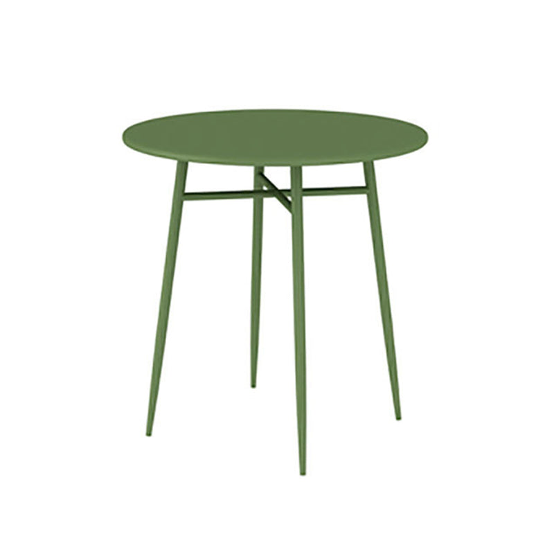 Modern Metallic Finish Dining Table Set 1/3/5 Pcs Metal Dining Set