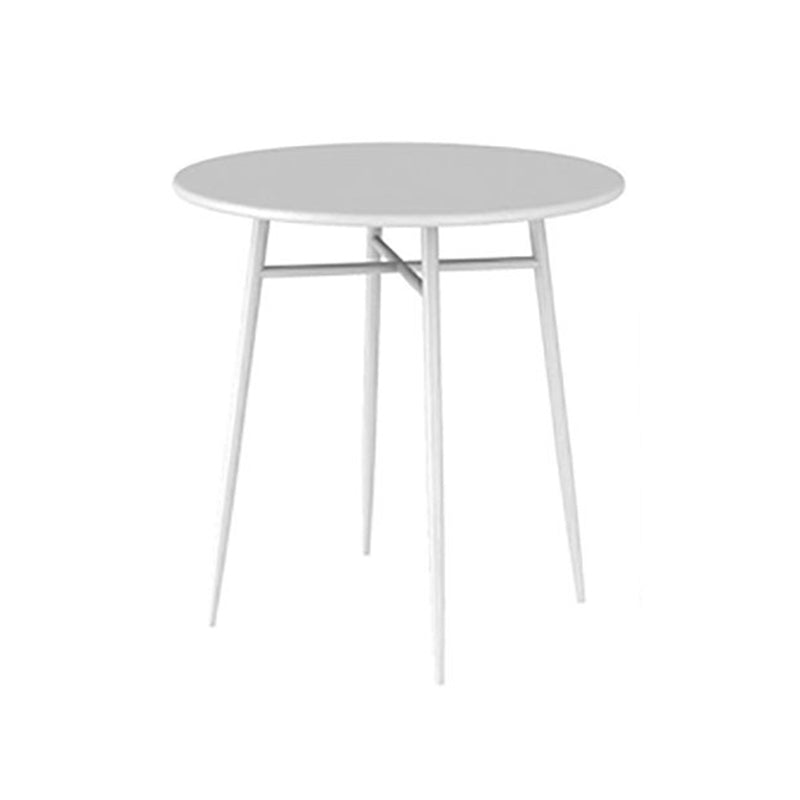 Modern Metallic Finish Dining Table Set 1/3/5 Pcs Metal Dining Set