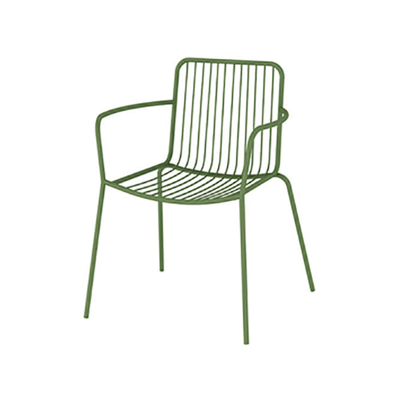 Modern Metallic Finish Dining Table Set 1/3/5 Pcs Metal Dining Set