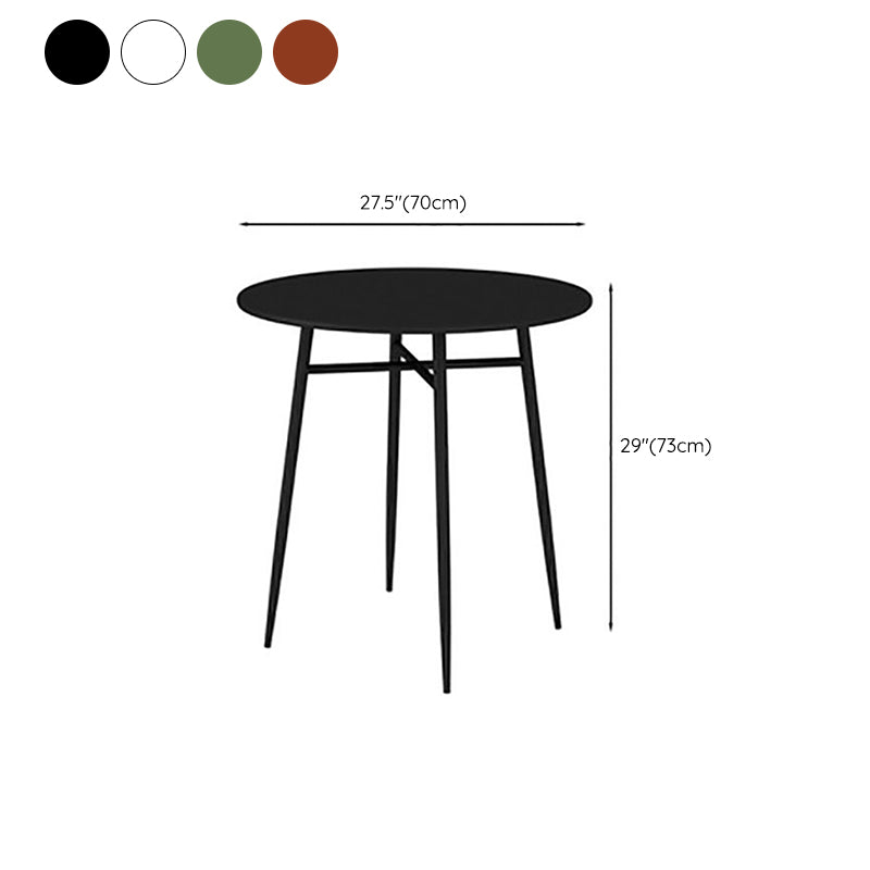 Modern Metallic Finish Dining Table Set 1/3/5 Pcs Metal Dining Set