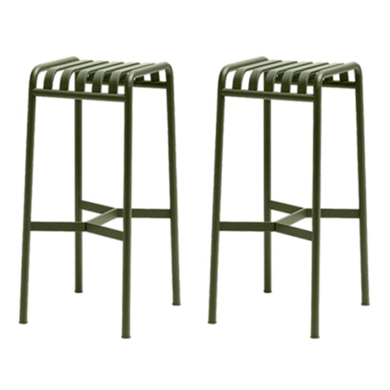 1/2/3/4 Pcs Metal Bistro Set for Small Places Contemporary Green Bistro Table Set
