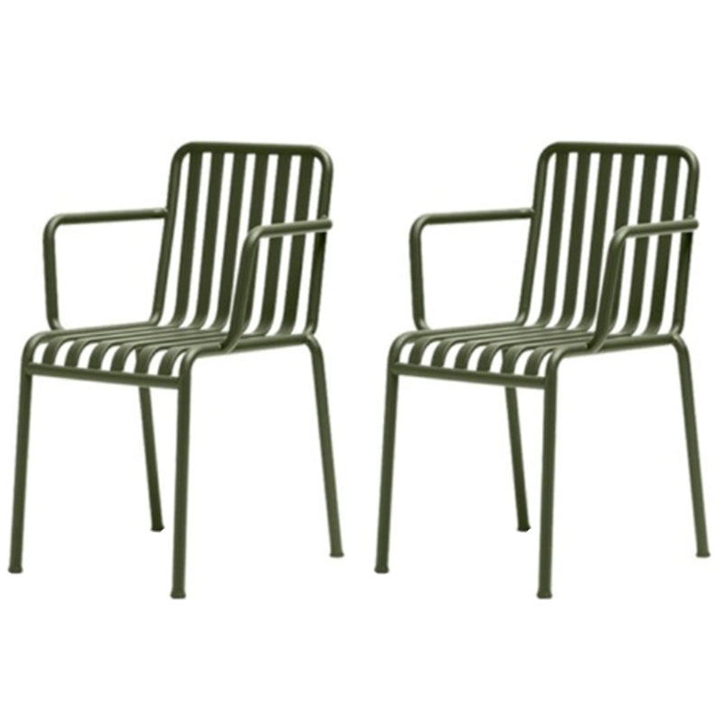 1/2/3/4 Pcs Metal Bistro Set for Small Places Contemporary Green Bistro Table Set