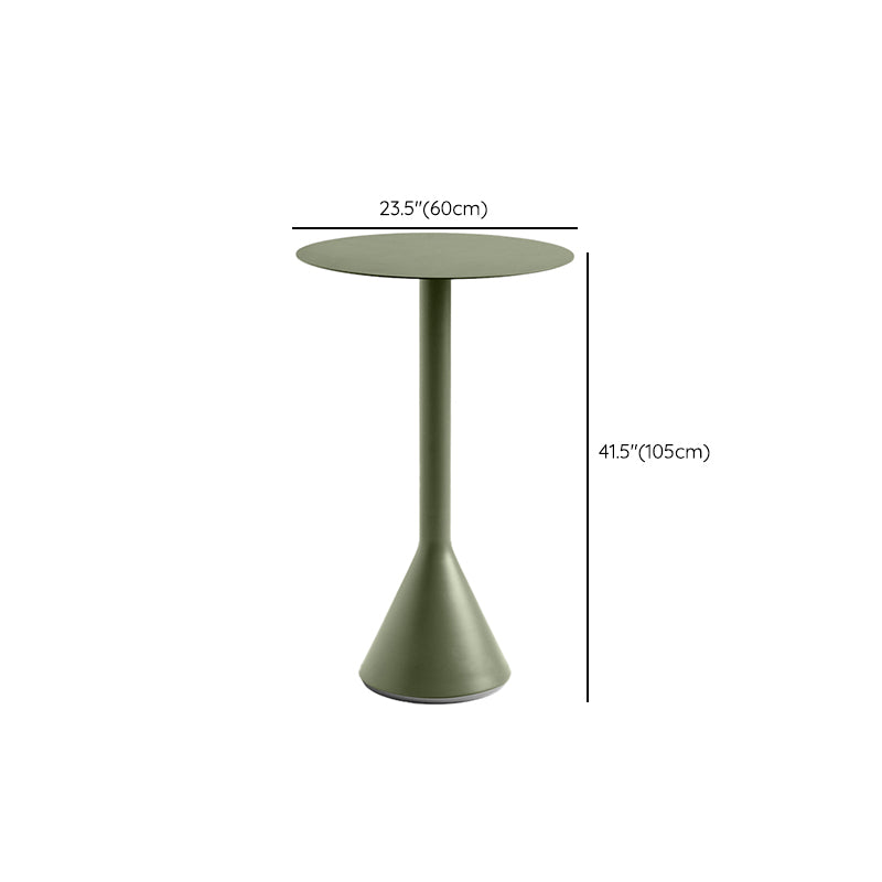 1/2/3/4 Pcs Metal Bistro Set for Small Places Contemporary Green Bistro Table Set