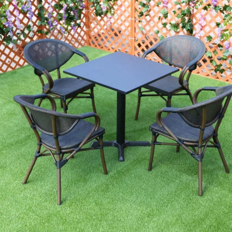 1/4/5 Pcs Rattan Dining Set Glass Top Modern Dining Table Set