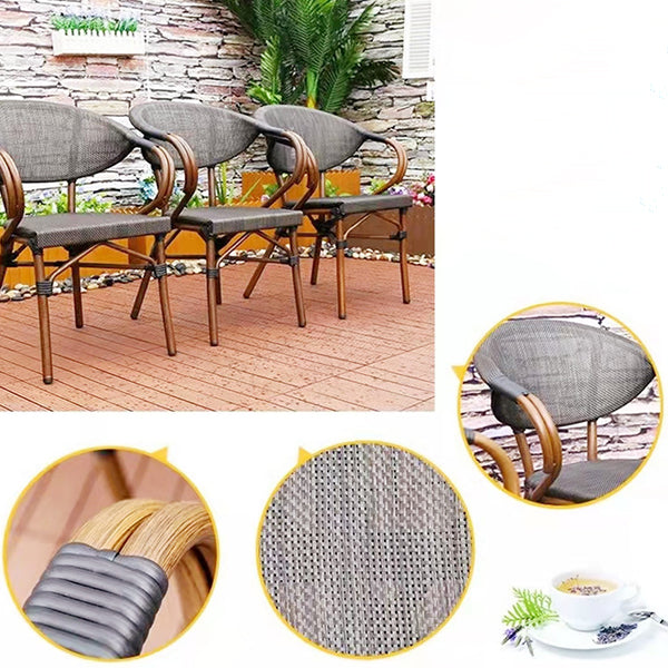 1/4/5 Pcs Rattan Dining Set Glass Top Modern Dining Table Set