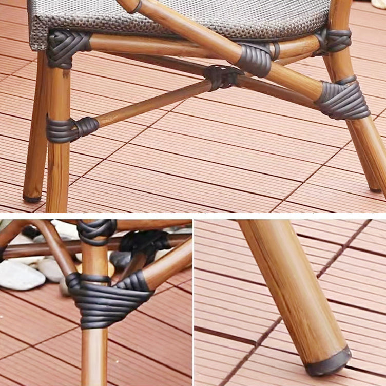 1/4/5 Pcs Rattan Dining Set Glass Top Modern Dining Table Set