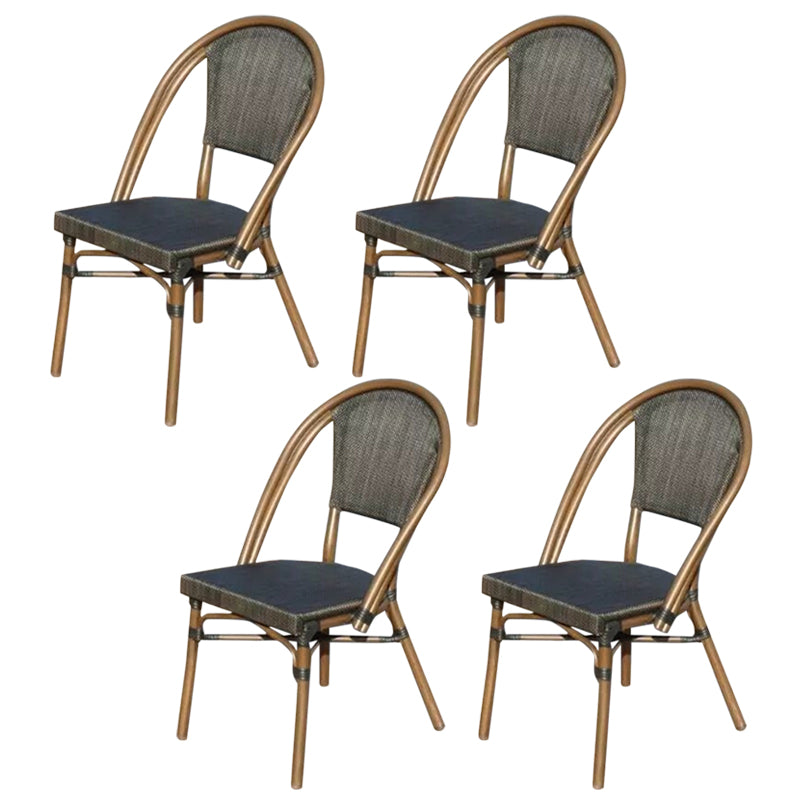 1/4/5 Pcs Rattan Dining Set Glass Top Modern Dining Table Set