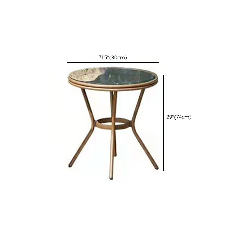 1/4/5 Pcs Rattan Dining Set Glass Top Modern Dining Table Set
