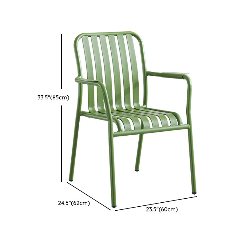 Green Contemporary Bistro Table Set 1/2/3/5 Pcs Metal Bistro Set for Small Places