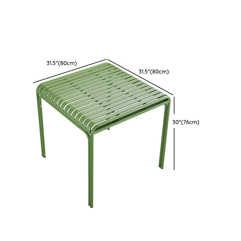 Green Contemporary Bistro Table Set 1/2/3/5 Pcs Metal Bistro Set for Small Places