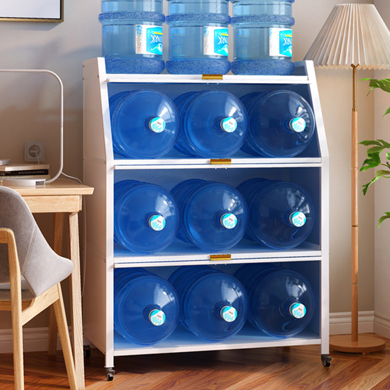 Closed Back Steel Bookcase Standard Glam Bookshelf with Doors