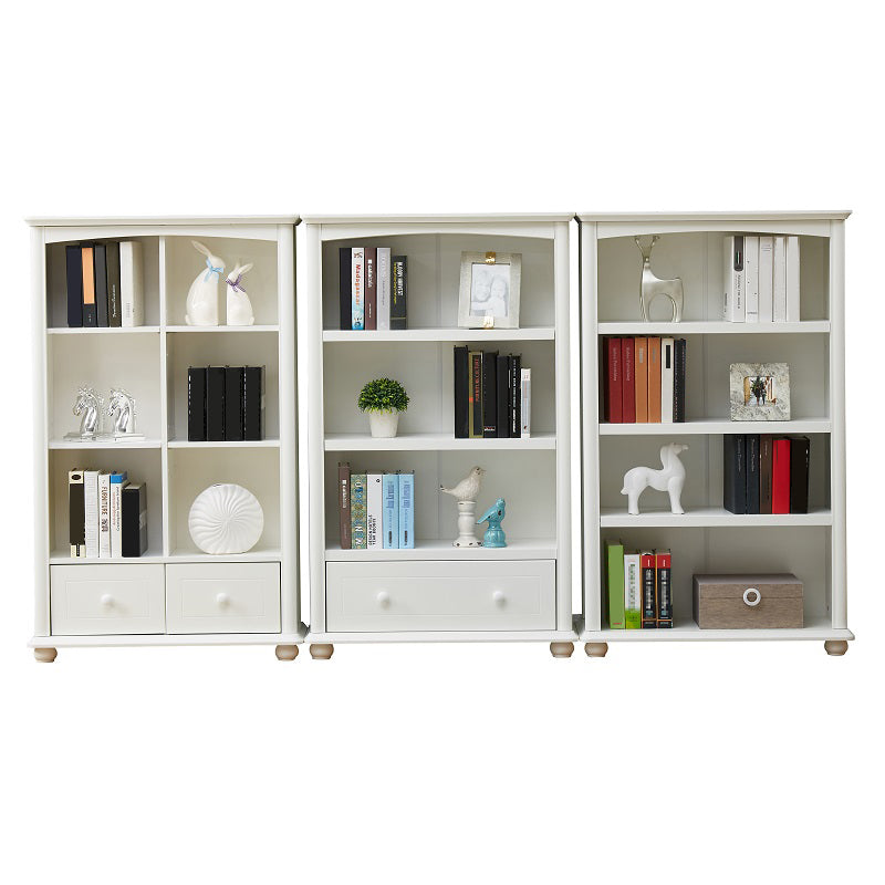 Contemporary Closed Back Bookshelf Standard Wooden Bookcase with Shelves
