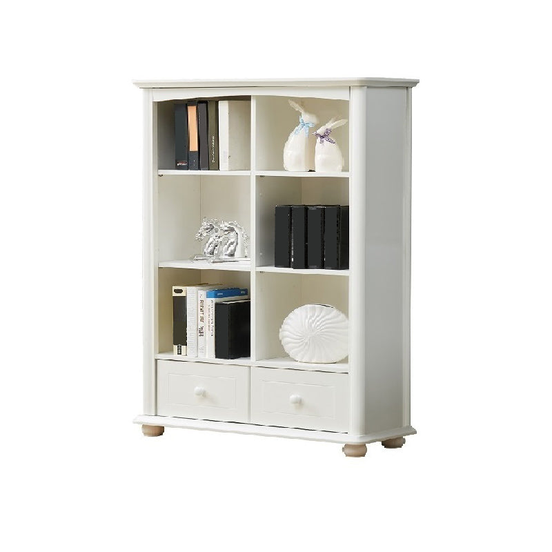 Contemporary Closed Back Bookshelf Standard Wooden Bookcase with Shelves