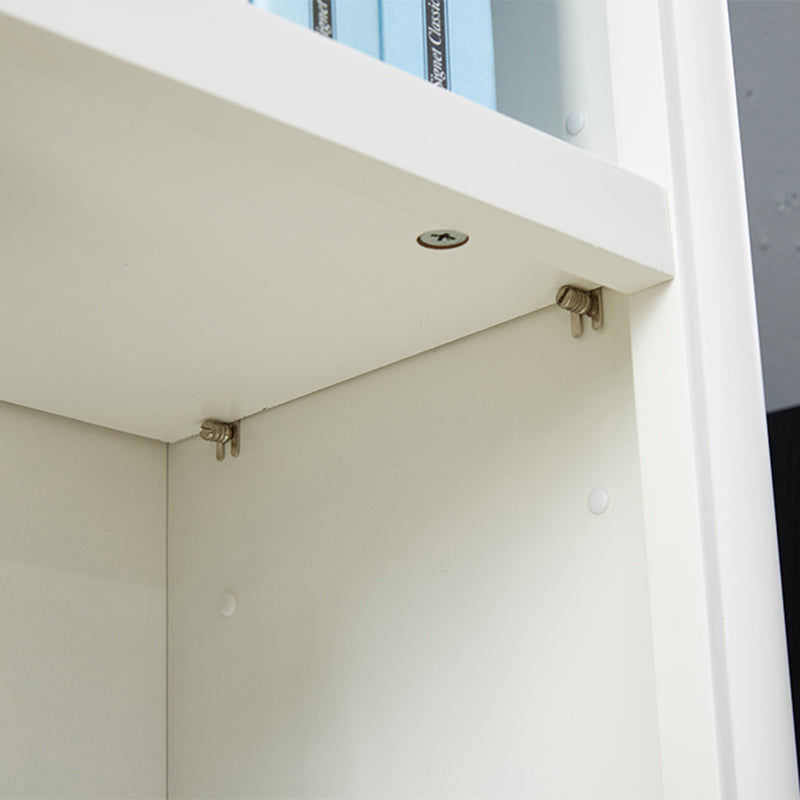 Contemporary Closed Back Bookshelf Standard Wooden Bookcase with Shelves