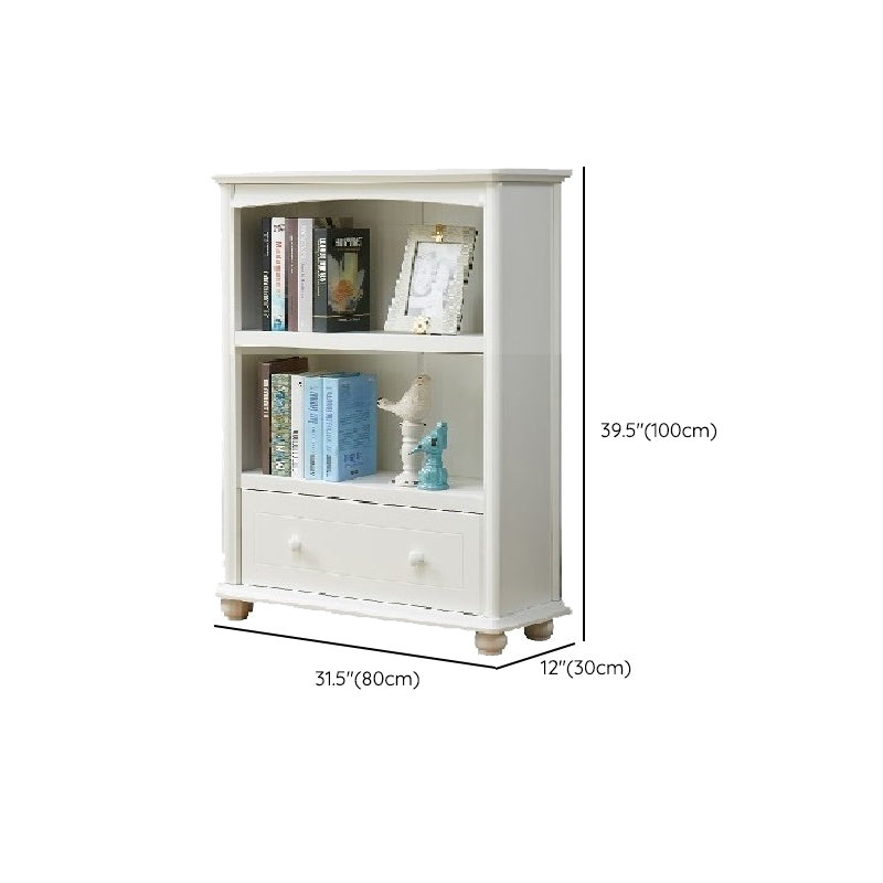 Contemporary Closed Back Bookshelf Standard Wooden Bookcase with Shelves
