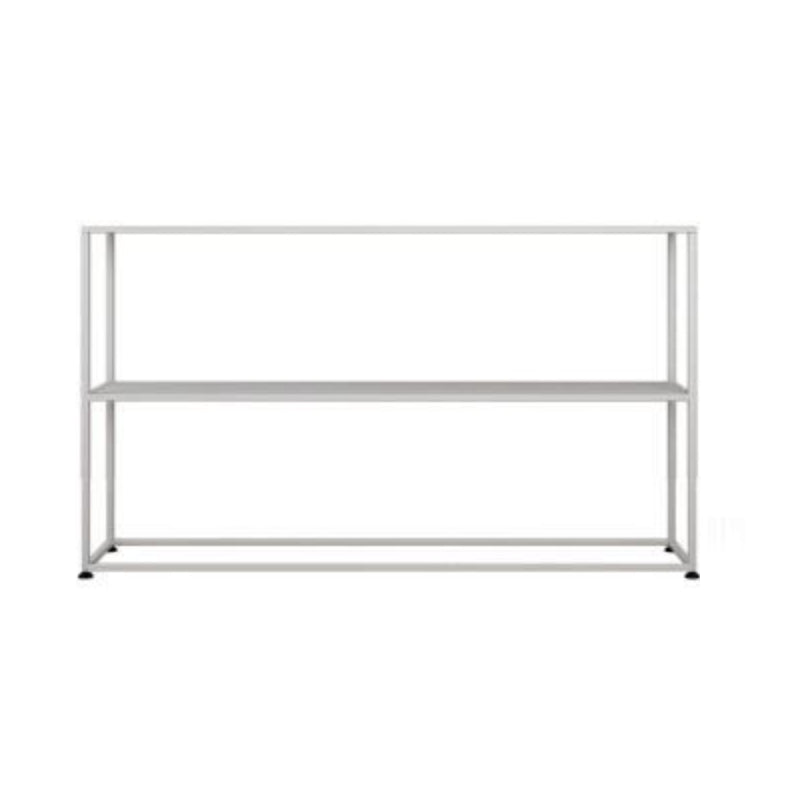 Metal Etagere Bookshelf Contemporary Open Back Bookcase with Shelves